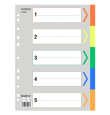 齊心 TX901 A4 11孔 1~5頁分類索引紙